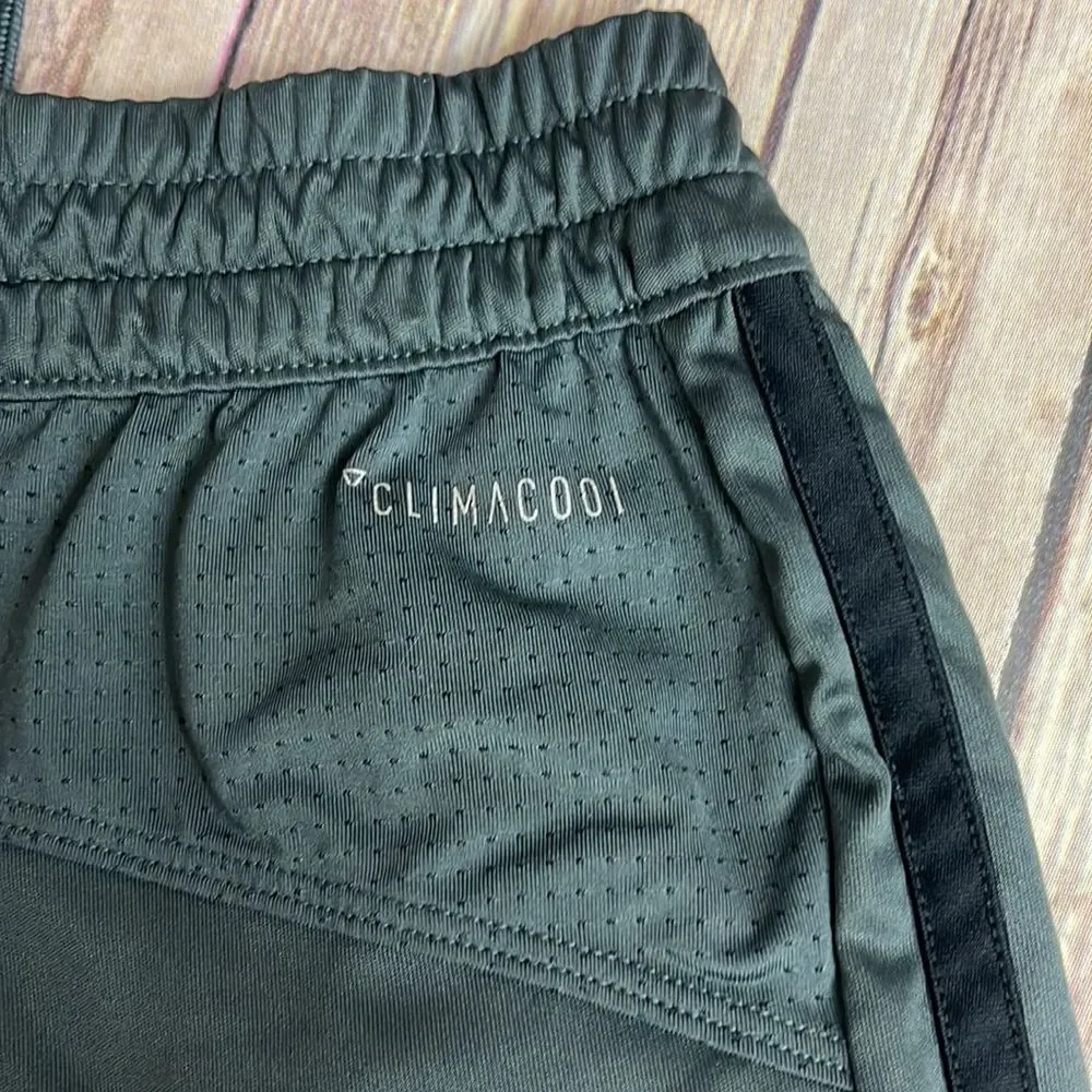 Adidas climate cool shorts - gray with black stripes - men’s small
